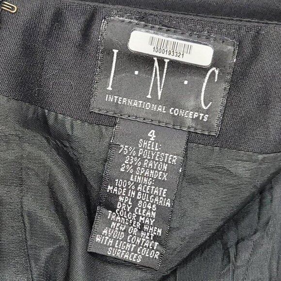 I.N.C. black polyester mini skirt size 75% Polyester 23% Rayon 2% - Picture 2 of 3